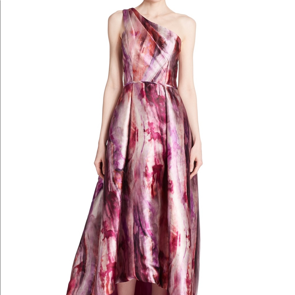 Pamella Roland Orchid High Low Evening Gown Dress